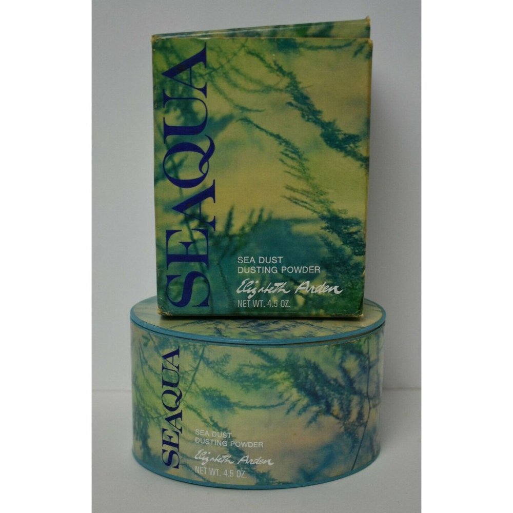 Vintage NOS Se Aqua Elizabeth‎ Arden Sea Dust Fragrant Dusting Powder 4.5oz